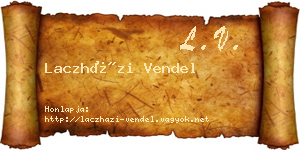 Laczházi Vendel névjegykártya